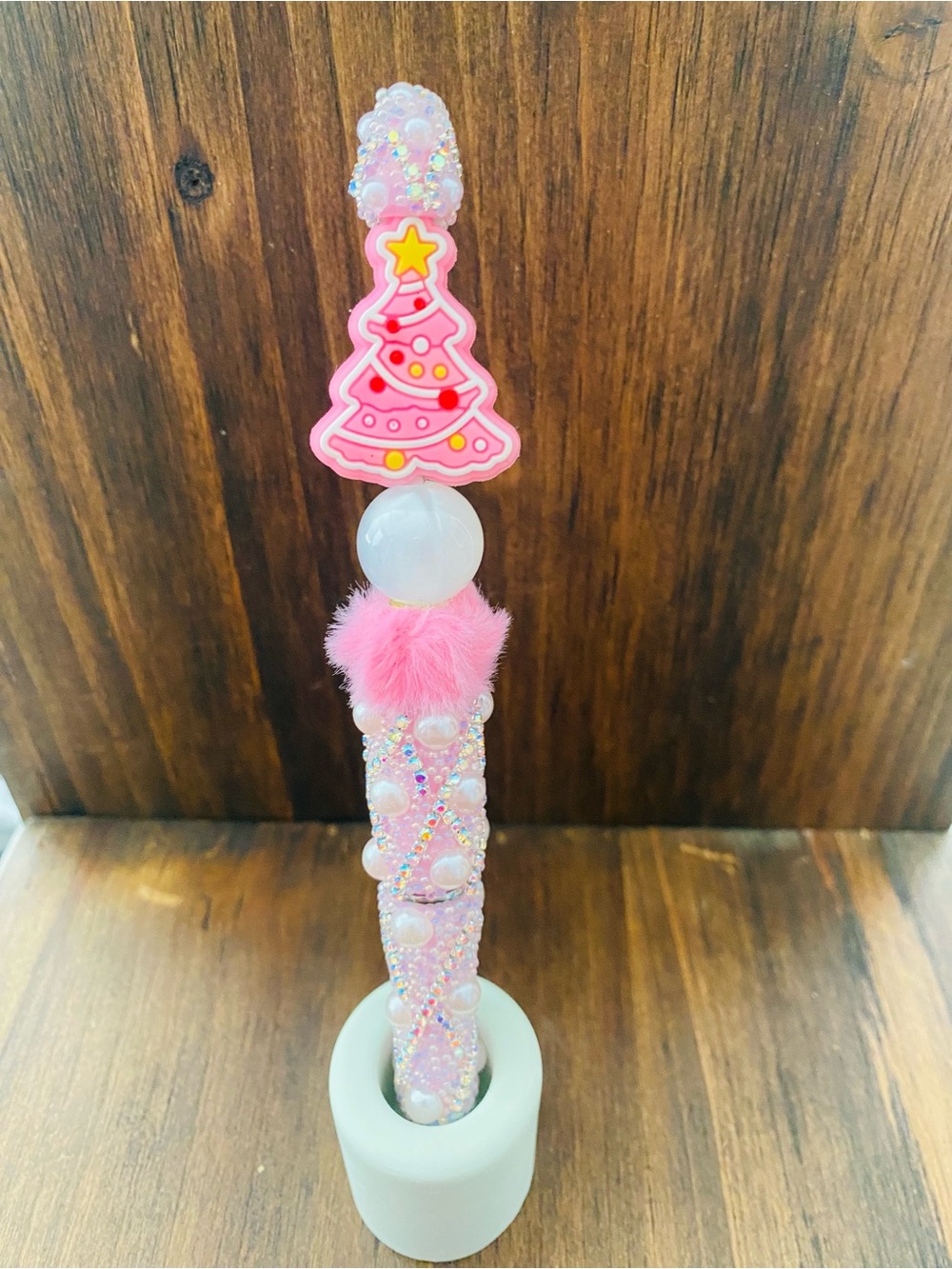 New Christmas Sparkly Pink Christmas Tree Topper